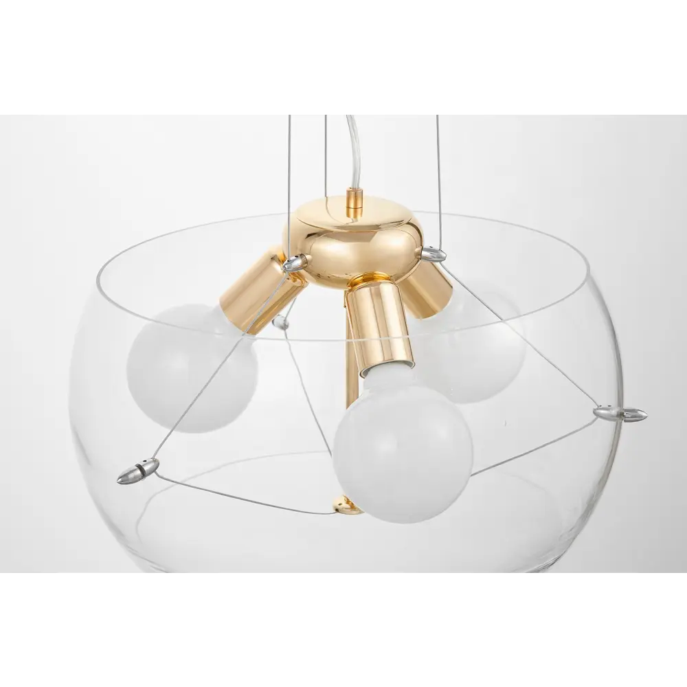 Фото 4 Люстра подвесная Lumina deco Globo Lmd_ldp_6018-400_pr_f.gd 3 лампы 8 м² цвет прозрачный/золотой Фото 4 Люстра подвесная Lumina deco Globo Lmd_ldp_6018-400_pr_f.gd 3 лампы 8 м² цвет прозрачный/золотой