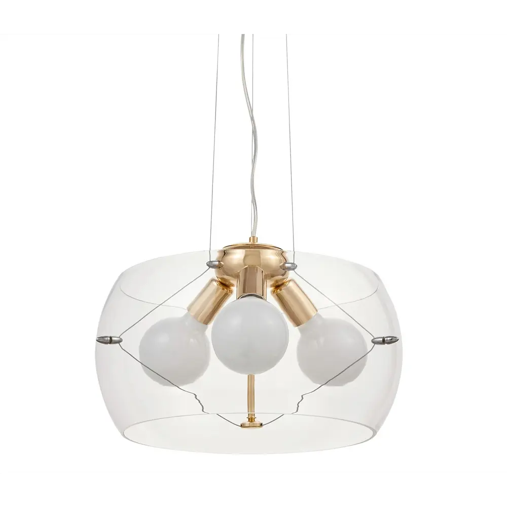 Фото Люстра подвесная Lumina deco Globo Lmd_ldp_6018-400_pr_f.gd 3 лампы 8 м² цвет прозрачный/золотой Фото Люстра подвесная Lumina deco Globo Lmd_ldp_6018-400_pr_f.gd 3 лампы 8 м² цвет прозрачный/золотой