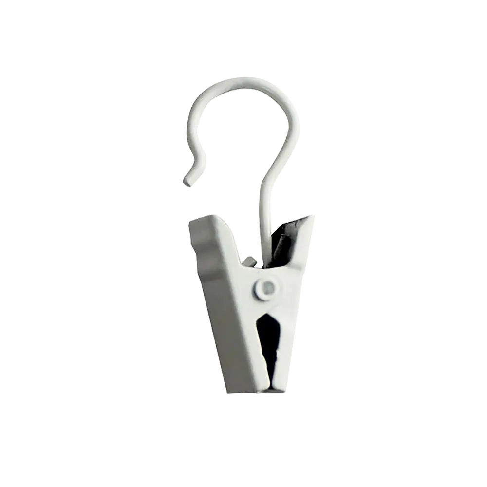 Фото Зажим для штор 4 см металл цвет белый