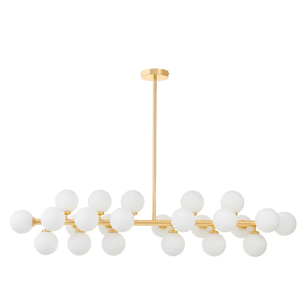 Фото Люстра на штанге Lumina deco Marsiada Lmd_ldp_6033-24_gd 24 лампы 32 м² цвет белый/золотой Фото Люстра на штанге Lumina deco Marsiada Lmd_ldp_6033-24_gd 24 лампы 32 м² цвет белый/золотой