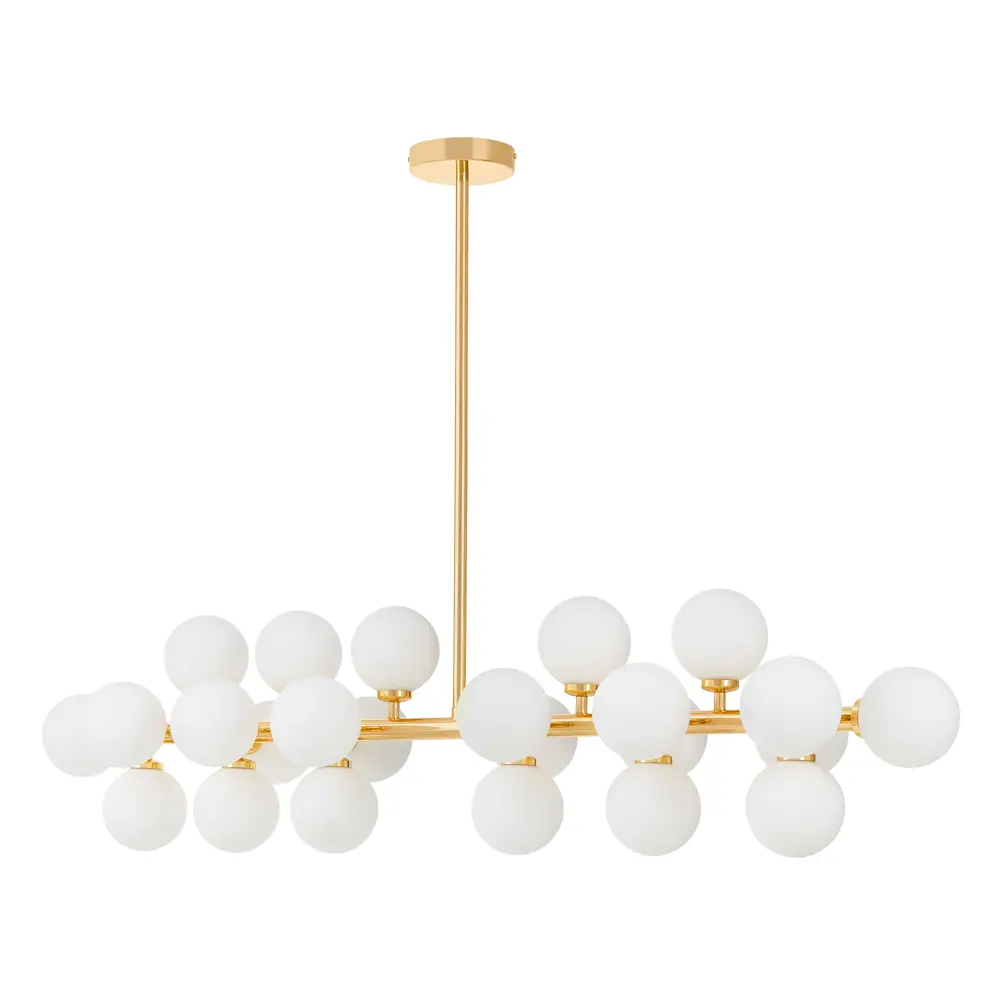 Фото 4 Люстра на штанге Lumina deco Marsiada Lmd_ldp_6033-24_gd 24 лампы 32 м² цвет белый/золотой Фото 4 Люстра на штанге Lumina deco Marsiada Lmd_ldp_6033-24_gd 24 лампы 32 м² цвет белый/золотой