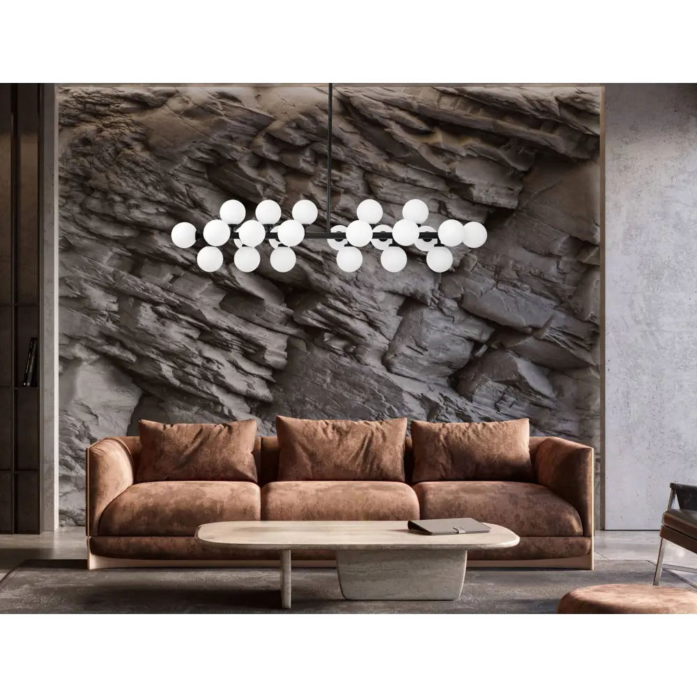 Фото 2 Люстра на штанге Lumina deco Marsiada Lmd_ldp_6033-24_bk 24 лампы 32 м² цвет белый/черный Фото 2 Люстра на штанге Lumina deco Marsiada Lmd_ldp_6033-24_bk 24 лампы 32 м² цвет белый/черный