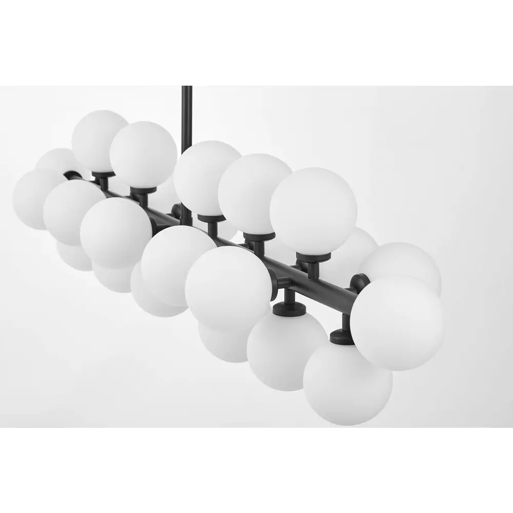 Фото 3 Люстра на штанге Lumina deco Marsiada Lmd_ldp_6033-24_bk 24 лампы 32 м² цвет белый/черный Фото 3 Люстра на штанге Lumina deco Marsiada Lmd_ldp_6033-24_bk 24 лампы 32 м² цвет белый/черный