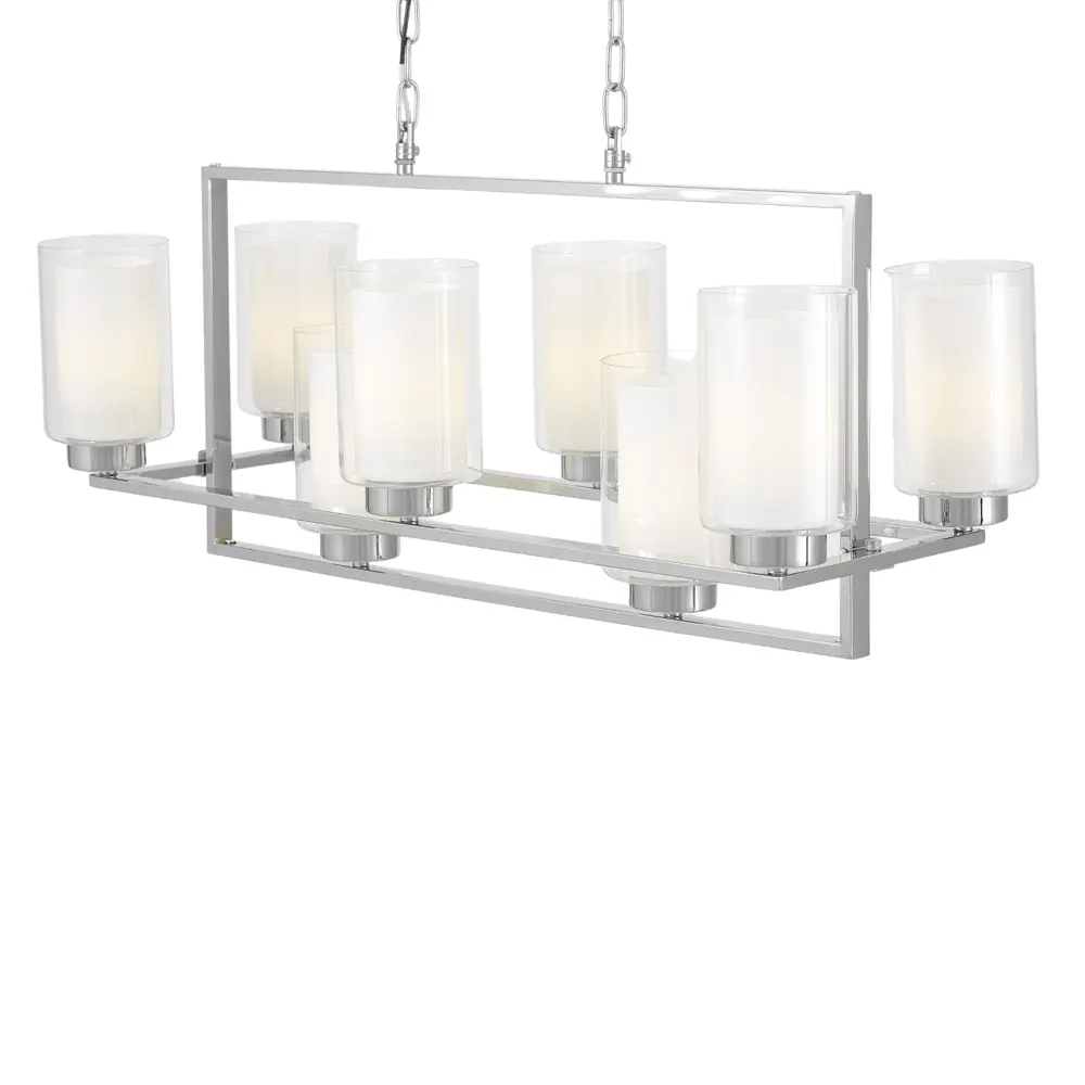 Фото 5 Светильник подвесной Lumina deco Lino Lmd_ldp_1239-8_chr 8 ламп 19 м² цвет хром/прозрачный Фото 5 Светильник подвесной Lumina deco Lino Lmd_ldp_1239-8_chr 8 ламп 19 м² цвет хром/прозрачный