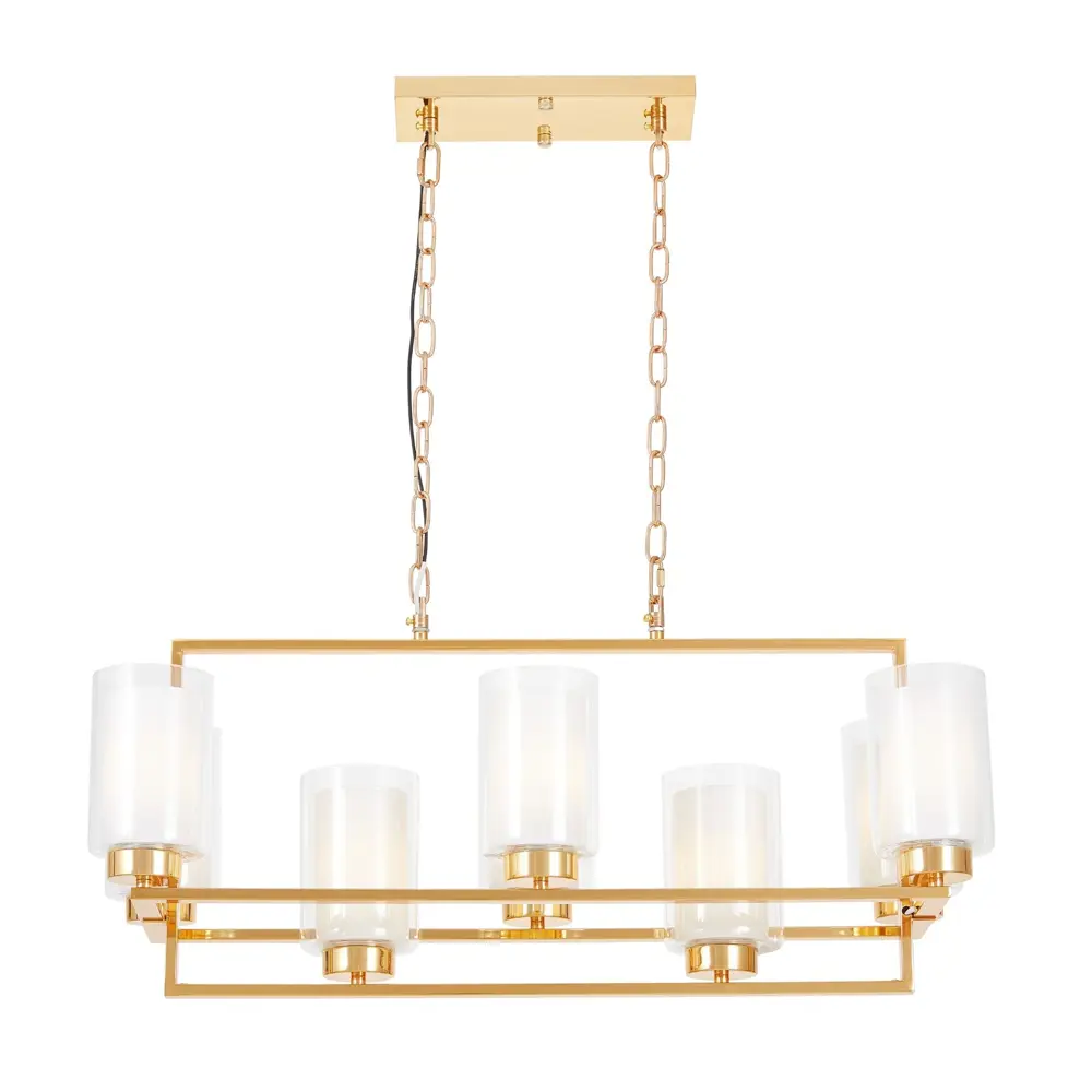 Фото 4 Люстра подвесная Lumina deco Lino Lmd_ldp_1239-8_f.gd 8 ламп 19 м² цвет прозрачный/золотой Фото 4 Люстра подвесная Lumina deco Lino Lmd_ldp_1239-8_f.gd 8 ламп 19 м² цвет прозрачный/золотой