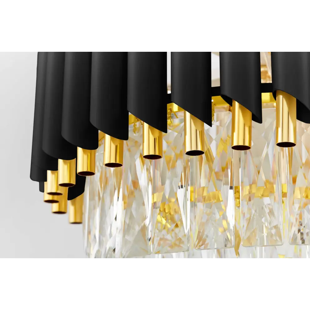 Фото 4 Люстра подвесная Lumina deco Funneli Lmd_ldp_6003-400_bk_f.gd 6 ламп 10 м² цвет прозрачный/черный/золотой Фото 4 Люстра подвесная Lumina deco Funneli Lmd_ldp_6003-400_bk_f.gd 6 ламп 10 м² цвет прозрачный/черный/золотой