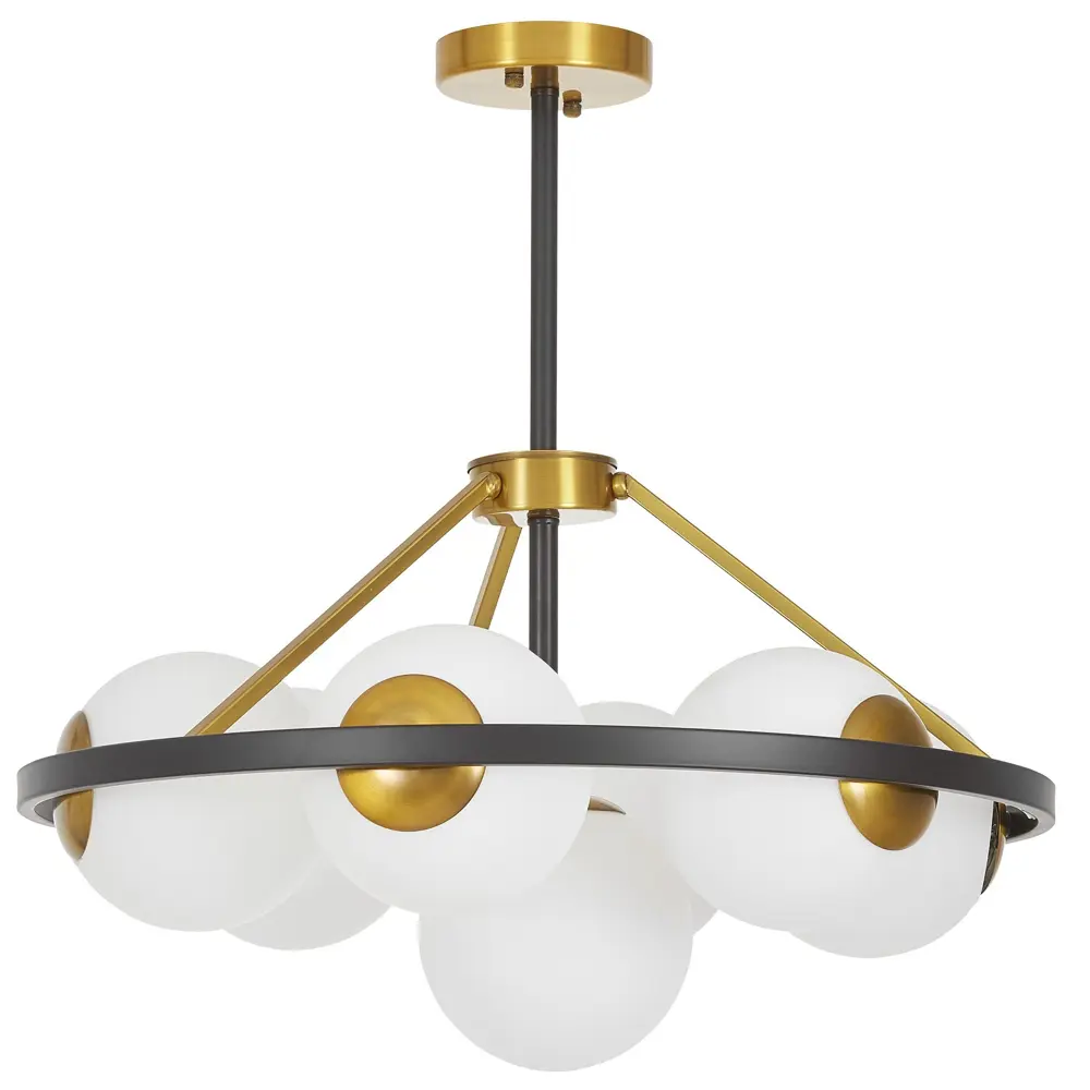 Фото Люстра на штанге Lumina deco Donzano Lmd_ldp_8034-7_bk_wt 7 ламп 17 м² цвет белый/черный Фото Люстра на штанге Lumina deco Donzano Lmd_ldp_8034-7_bk_wt 7 ламп 17 м² цвет белый/черный