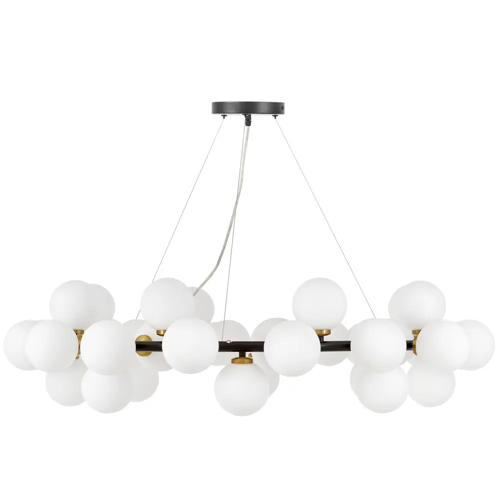 Фото 6 Люстра подвесная Lumina deco Marsiada Lmd_ldp_6033-40_bk_md 40 ламп 52 м² цвет белый/черный Фото 6 Люстра подвесная Lumina deco Marsiada Lmd_ldp_6033-40_bk_md 40 ламп 52 м² цвет белый/черный