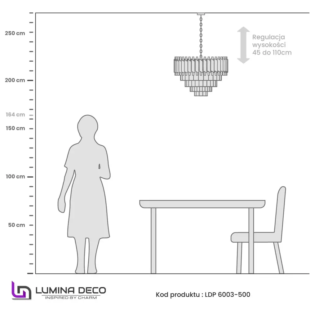 Фото 6 Люстра подвесная Lumina deco Funneli Lmd_ldp_6003-550_bk_f.gd 9 ламп 15 м² цвет прозрачный/золотой Фото 6 Люстра подвесная Lumina deco Funneli Lmd_ldp_6003-550_bk_f.gd 9 ламп 15 м² цвет прозрачный/золотой