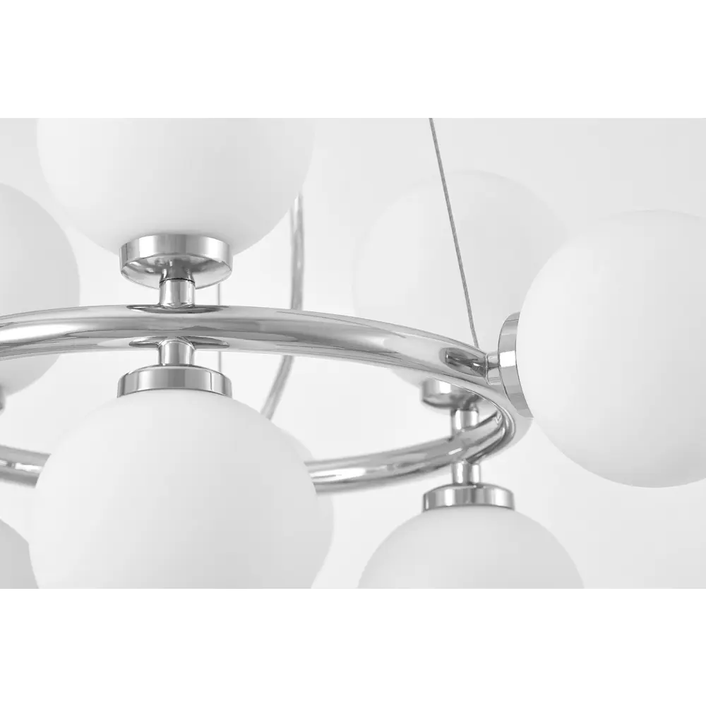 Фото 6 Люстра подвесная Lumina deco Marsiada Lmd_ldp_6033-9_chr 9 ламп 12 м² цвет хром/белый Фото 6 Люстра подвесная Lumina deco Marsiada Lmd_ldp_6033-9_chr 9 ламп 12 м² цвет хром/белый