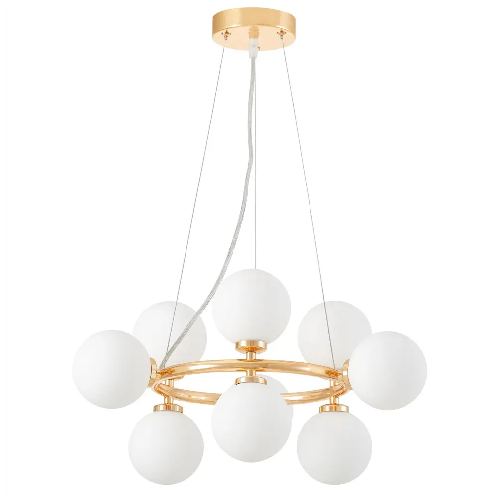 Фото Люстра подвесная Lumina deco Marsiada Lmd_ldp_6033-9_fgd 9 ламп 12 м² цвет белый/розовое золото Фото Люстра подвесная Lumina deco Marsiada Lmd_ldp_6033-9_fgd 9 ламп 12 м² цвет белый/розовое золото