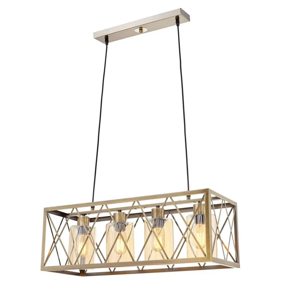 Фото 7 Люстра подвесная Lumina deco Nortis Lmd_ldp_11775-4 4 лампы 7 м² цвет бронза/янтарный Фото 7 Люстра подвесная Lumina deco Nortis Lmd_ldp_11775-4 4 лампы 7 м² цвет бронза/янтарный