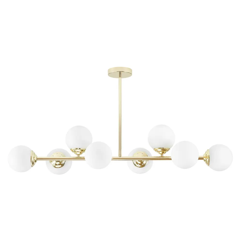 Фото Люстра на штанге Lampit Fino Lmd_tp_2005-8_gd 8 ламп цвет белый/золотой Фото Люстра на штанге Lampit Fino Lmd_tp_2005-8_gd 8 ламп цвет белый/золотой