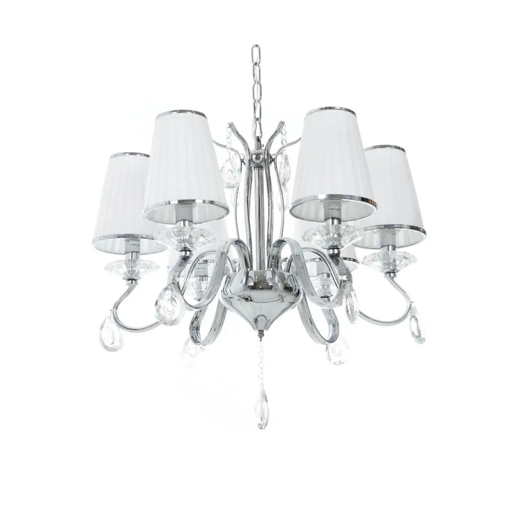 Фото 4 Люстра подвесная Lumina deco Finezzia Lmd_ldp_9267-6_chr 8 ламп 10 м² цвет хром/белый Фото 4 Люстра подвесная Lumina deco Finezzia Lmd_ldp_9267-6_chr 8 ламп 10 м² цвет хром/белый