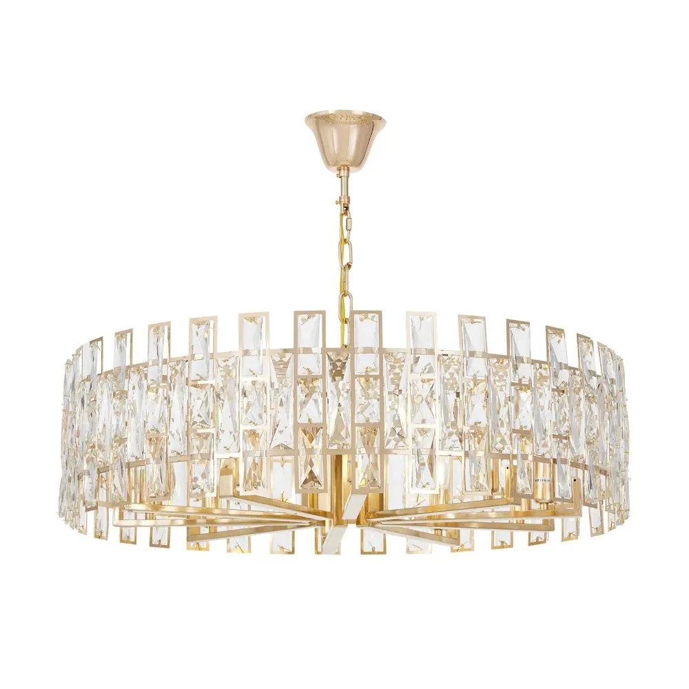 Фото Люстра подвесная Lumina deco Florina Lmd_ldp_7041-800_f.gd 10 ламп 16 м² цвет прозрачный/золотой Фото Люстра подвесная Lumina deco Florina Lmd_ldp_7041-800_f.gd 10 ламп 16 м² цвет прозрачный/золотой