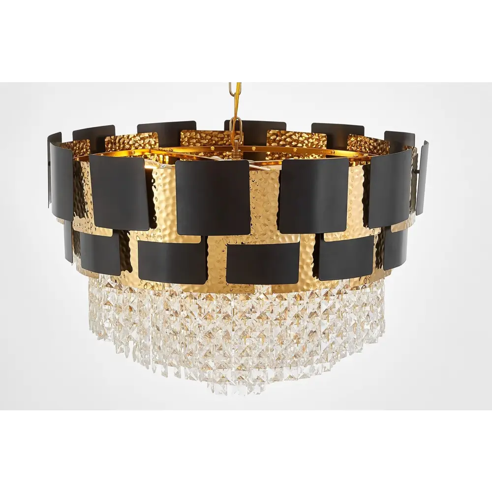 Фото 2 Люстра подвесная Lumina deco Molina Lmd_ldp_7045-600_bk_gd 12 ламп 19 м² цвет черный/золотой