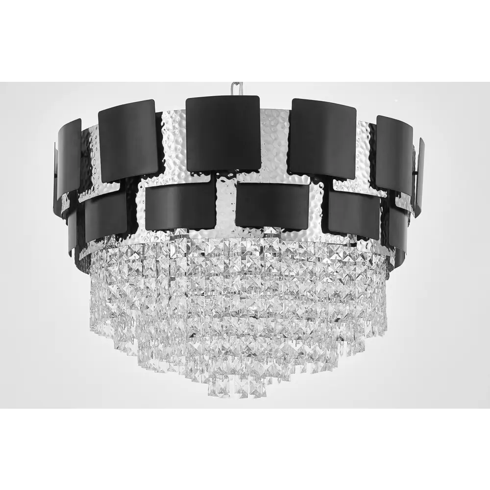 Фото 4 Люстра подвесная Lumina deco Molina Lmd_ldp_7045-600_bk_chr 12 ламп 19 м² цвет хром/черный