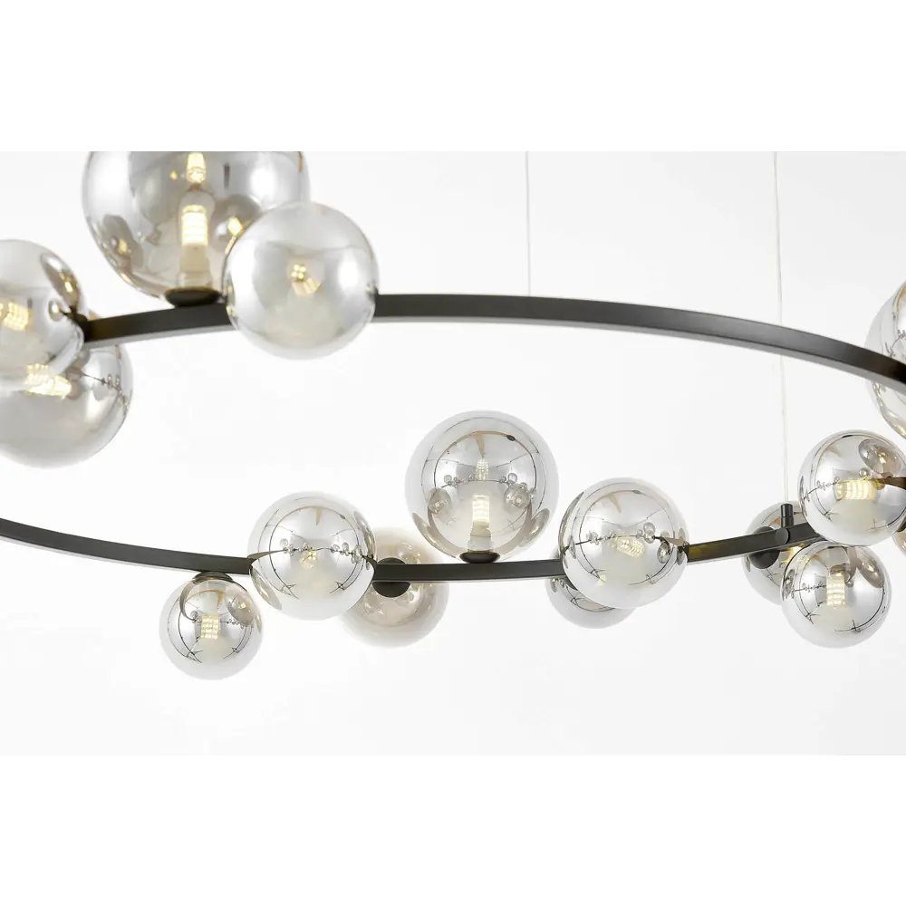 Фото 4 Светильник подвесной Lumina deco Merido Lmd_ldp_7033-24_bk_gy 24 лампы 69 м² цвет серый/черный Фото 4 Светильник подвесной Lumina deco Merido Lmd_ldp_7033-24_bk_gy 24 лампы 69 м² цвет серый/черный