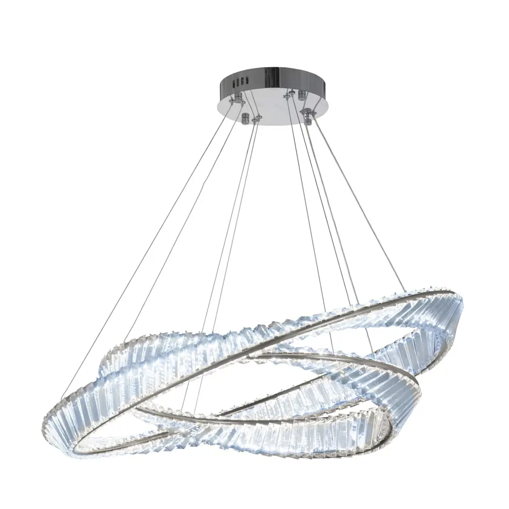 Фото 2 Люстра на штанге светодиодная Lumina deco 6027 Lmd_ldp_6027-800-600_chr нейтральный белый свет цвет золотой