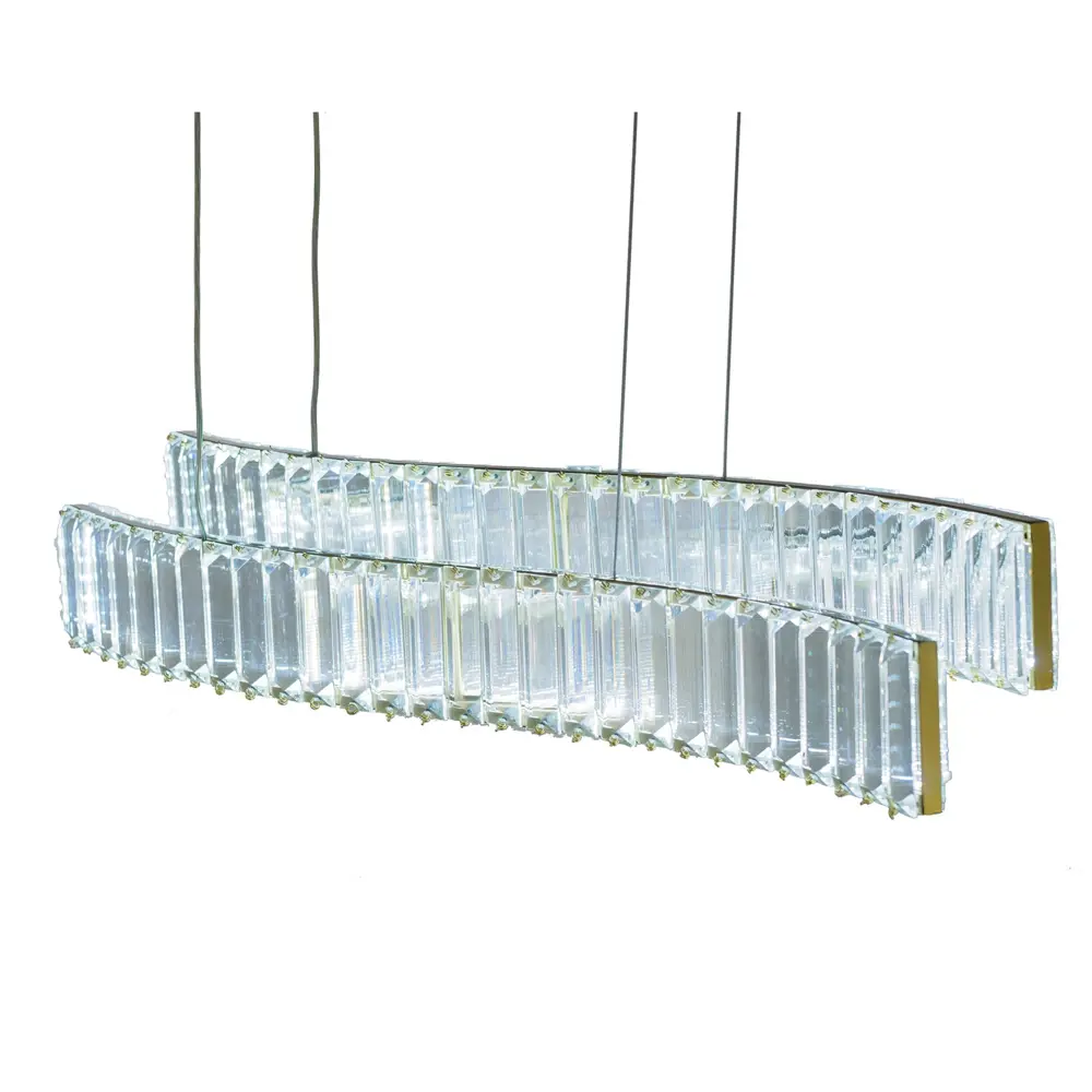 Фото 5 Светильник подвесной светодиодный Lumina deco 6039 Lmd_ldp_6039-2-pr_gd нейтральный белый свет цвет прозрачный/золотой