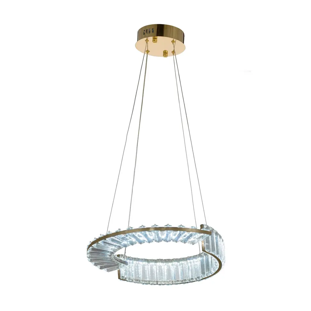 Фото 3 Светильник подвесной светодиодный Lumina deco 6036 Lmd_ldp_6026-400_gd нейтральный белый свет цвет хром/прозрачный