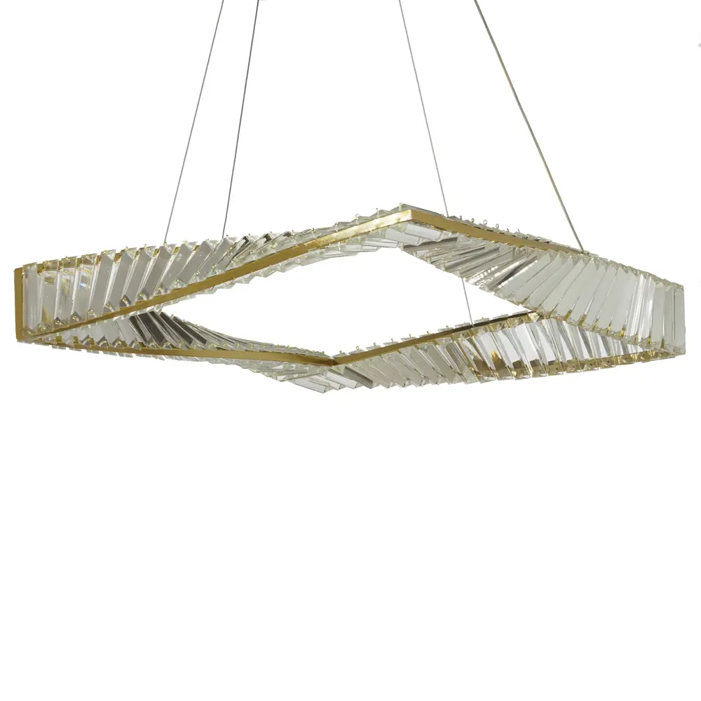 Фото 7 Светильник подвесной светодиодный Lumina deco 6039 Lmd_ldp_6039_gd нейтральный белый свет цвет прозрачный/золотой