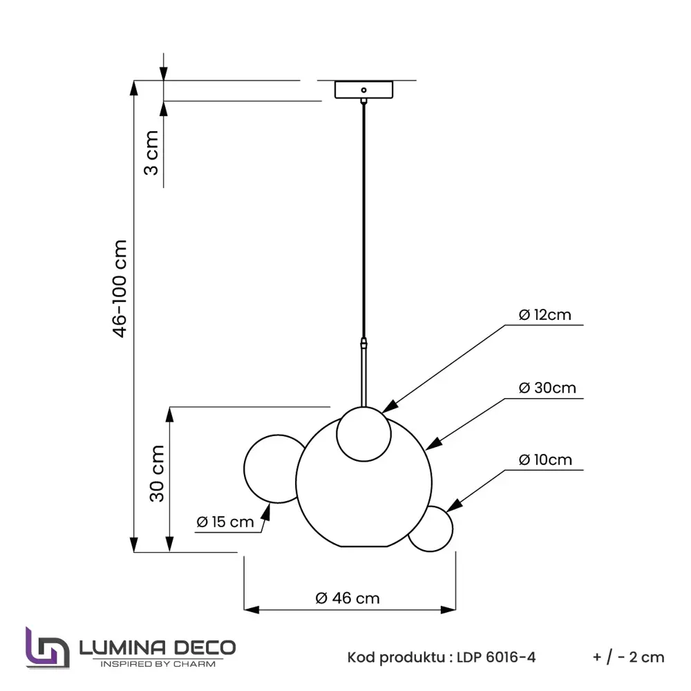 Фото 6 Светильник подвесной светодиодный Lumina deco Neroni Lmd_ldp_6016-3_1_gd 4 м² нейтральный белый свет цвет прозрачный/золотой Фото 6 Светильник подвесной светодиодный Lumina deco Neroni Lmd_ldp_6016-3_1_gd 4 м² нейтральный белый свет цвет прозрачный/золотой