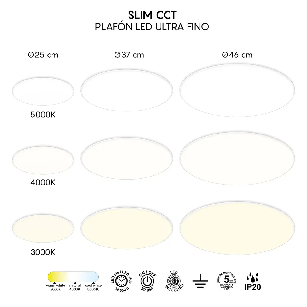 Фото 8 Светильник потолочный светодиодный Mantra MN_8692 Slim 18 м² регулируемый белый свет цвет белый Фото 8 Светильник потолочный светодиодный Mantra MN_8692 Slim 18 м² регулируемый белый свет цвет белый