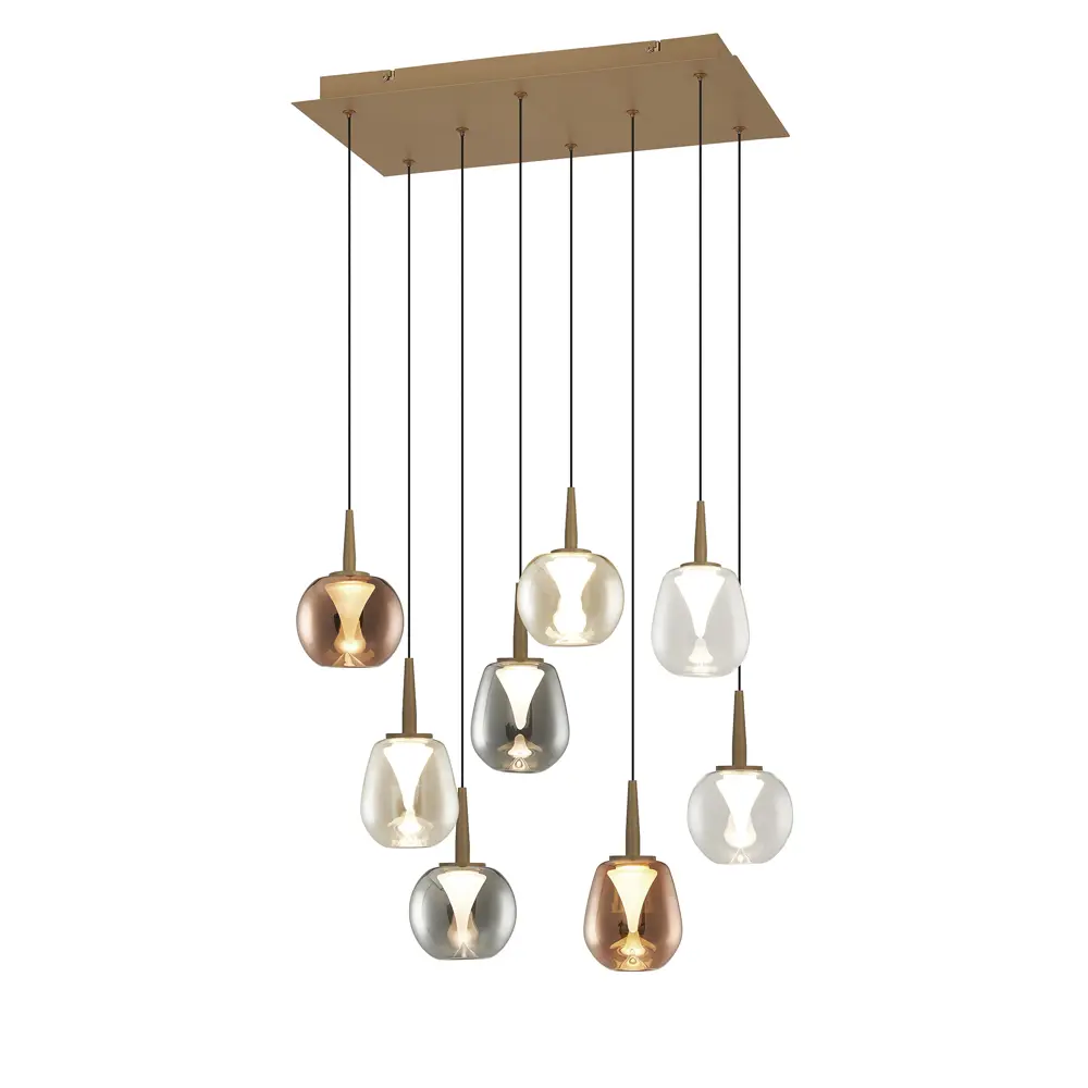 Фото Люстра подвесная светодиодная Mantra Andromeda Mn_8934_8pl 13 м² теплый белый свет цвет прозрачный/золотой/бронзовый/медный Фото Люстра подвесная светодиодная Mantra Andromeda Mn_8934_8pl 13 м² теплый белый свет цвет прозрачный/золотой/бронзовый/медный