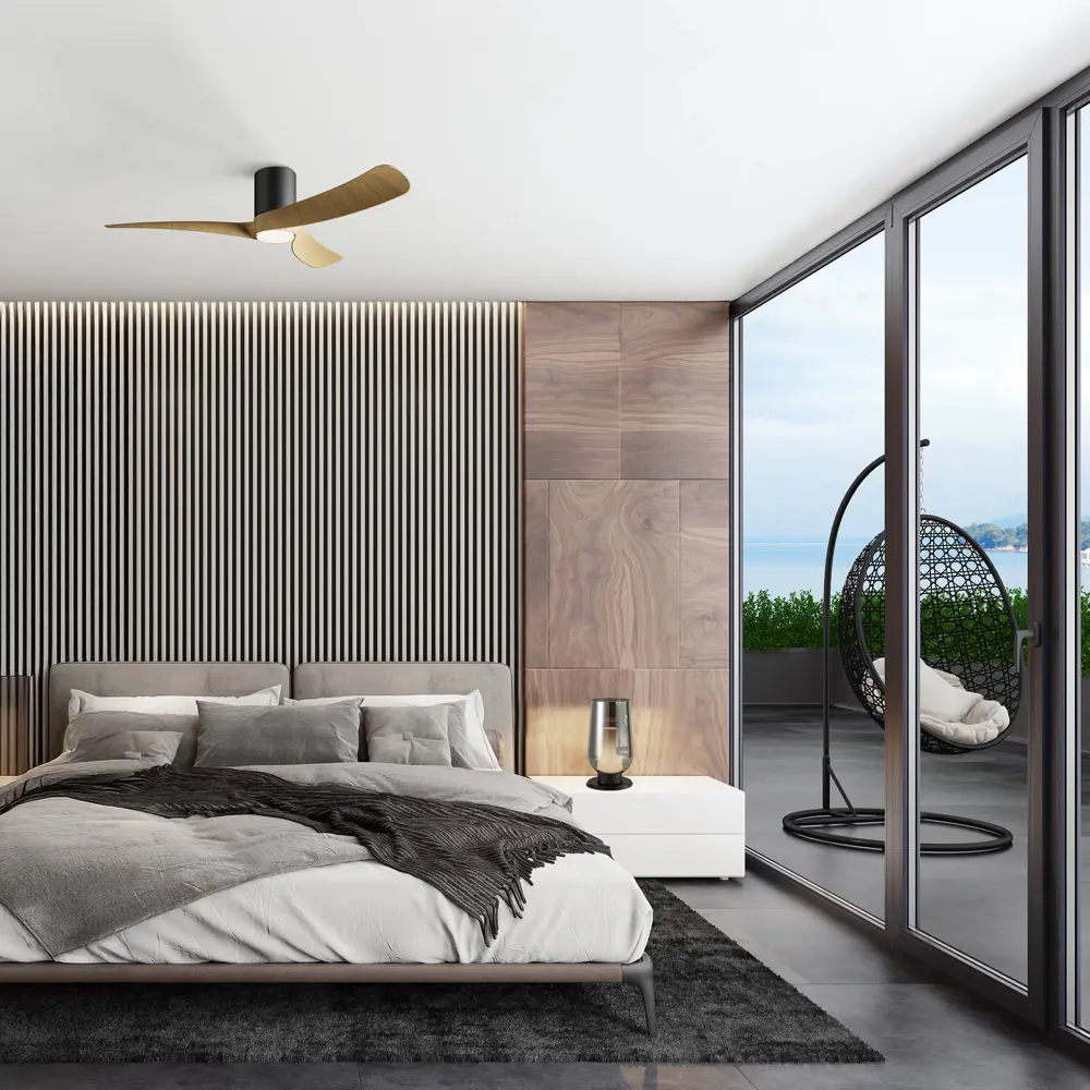 Фото 3 Люстра-вентилятор светодиодная Mantra Mn_9053 с пультом 9 м² освещение от 13 до 20 м² вентиляция регулируемый белый свет цвет черный