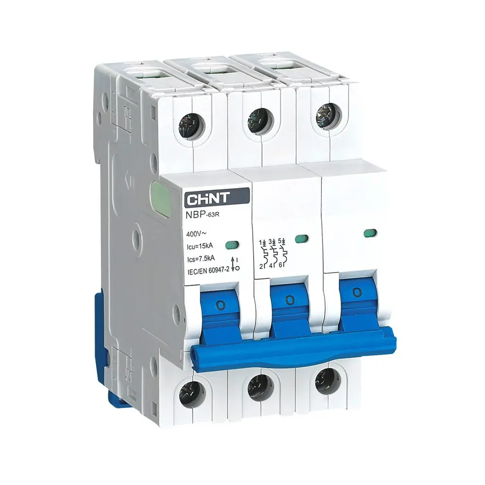 Фото Автоматический выключатель Chint NBP-63R 3P C20 А 15 кА 352393 Фото Автоматический выключатель Chint NBP-63R 3P C20 А 15 кА 352393