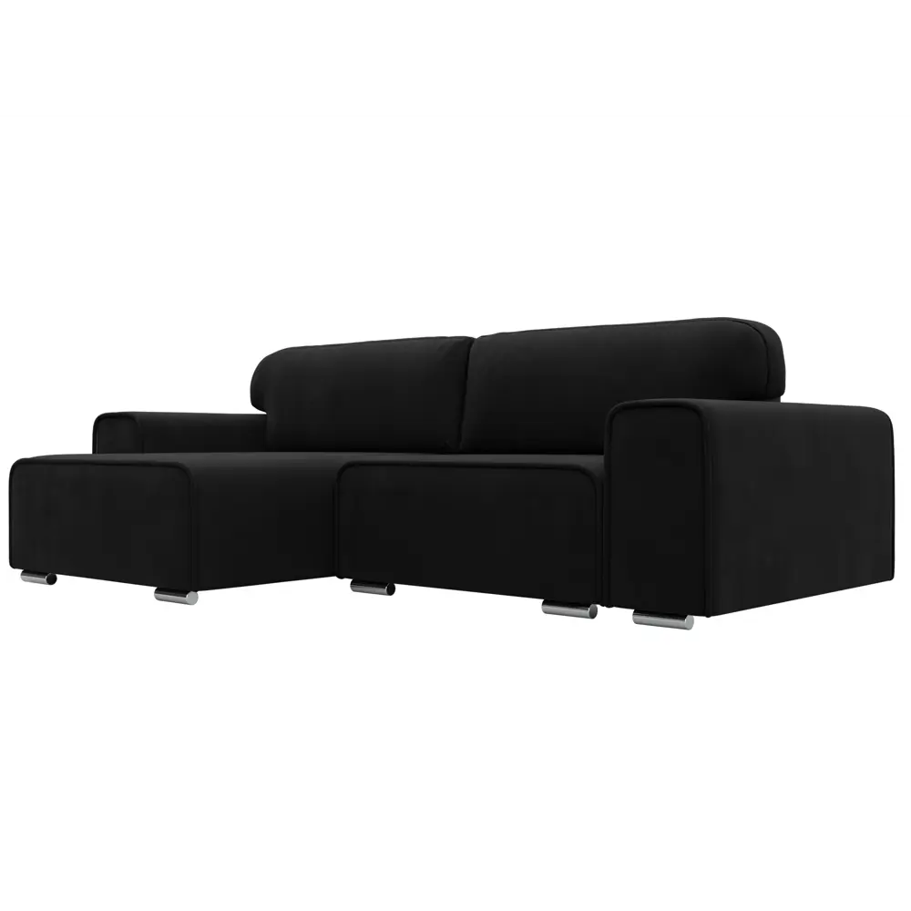 Фото Диван угловой Лига-029 левый угол Лига диванов 121918L 263x88x155 см микровельвет цвет черный Фото Диван угловой Лига-029 левый угол Лига диванов 121918L 263x88x155 см микровельвет цвет черный