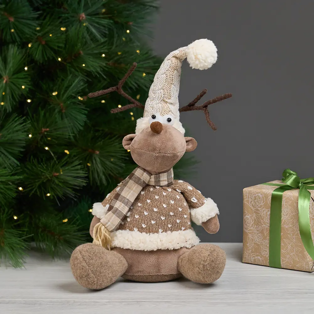 Фото Фигура декоративная KREAFORTA Олень 40 см зеленый Фото Фигура декоративная KREAFORTA Олень 40 см зеленый