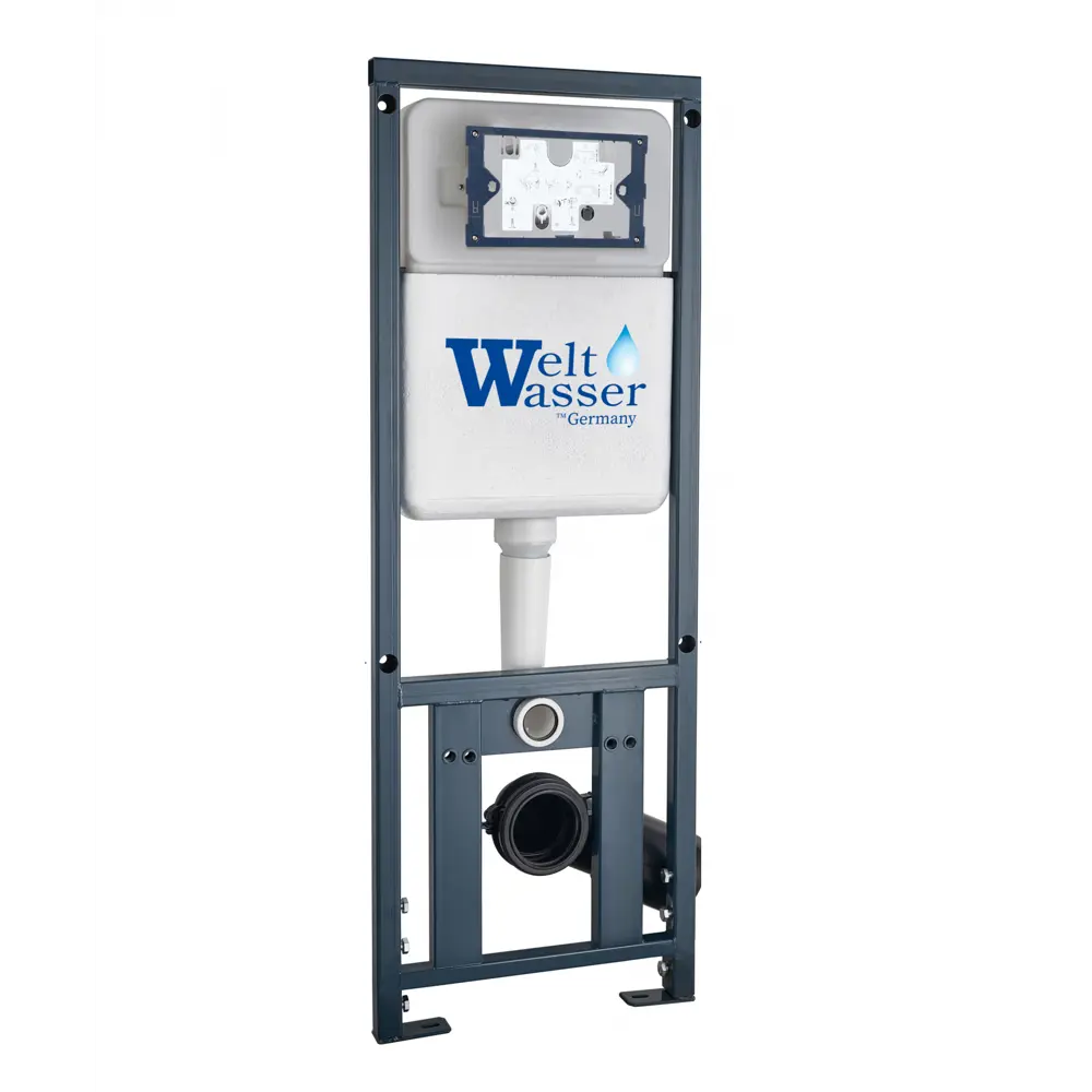 Фото 4 Комплект инсталляция и унитаз 3 в 1 инсталляция WeltWasser Marberg 410 унитаз Enio Binario и кнопка хром RD