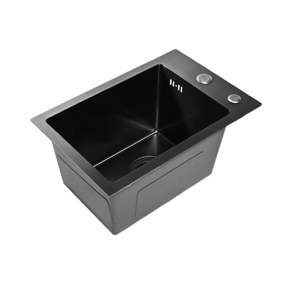 Фото 3 Мойка для кухни Glyph GL33045B/W02-114B 45x30 см глубина чаши 19 см нержавеющая сталь цвет графит Фото 3 Мойка для кухни Glyph GL33045B/W02-114B 45x30 см глубина чаши 19 см нержавеющая сталь цвет графит