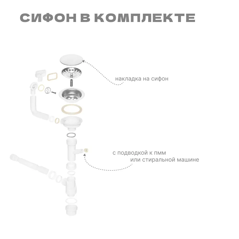 Фото 8 Мойка для кухни нержавеющая GLYPH 50х50 текстура Шагрень. Сифон с ситечком дозатор коландер. Фото 8 Мойка для кухни нержавеющая GLYPH 50х50 текстура Шагрень. Сифон с ситечком дозатор коландер.