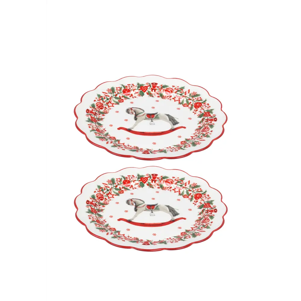 Фото Тарелка 26 см Myatashop 565.935.44 Фарфор цвет белый; красный