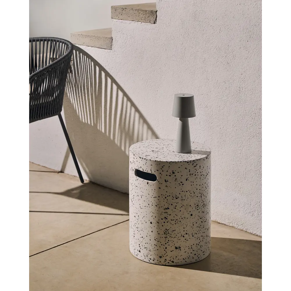 Фото Столик Jenell терраццо белый 35 см