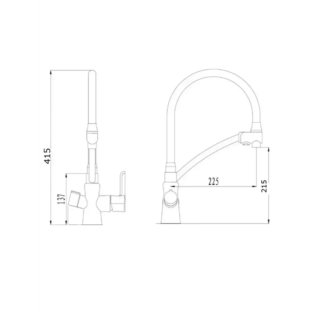 Фото 13 Смеситель для кухни D-lin D159321 гибкий излив 41.5 см цвет черный Фото 13 Смеситель для кухни D-lin D159321 гибкий излив 41.5 см цвет черный