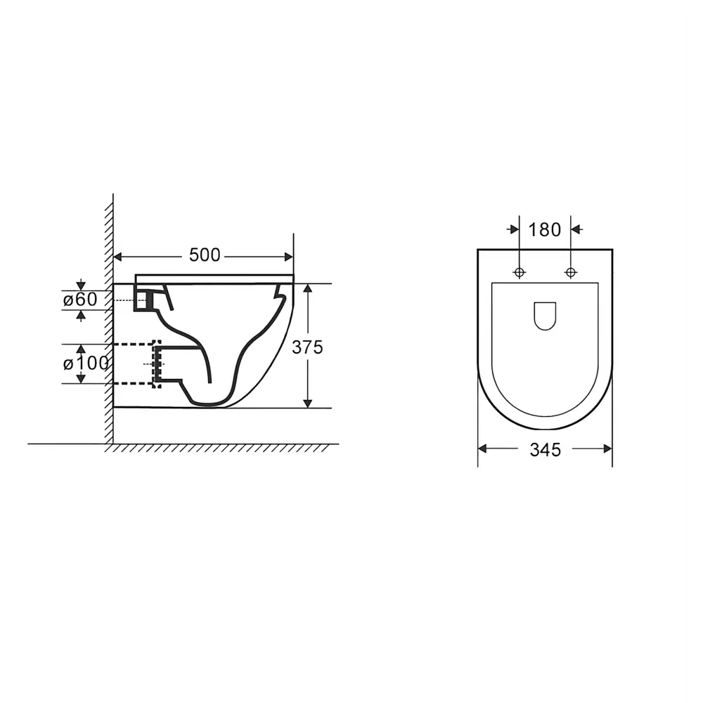 Фото 6 Комплект инсталляция и унитаз 3 в 1 инсталляция WeltWasser Marberg 410 10000005948 унитаз Enio Cono EN2870522 и кнопка черная матовая SE