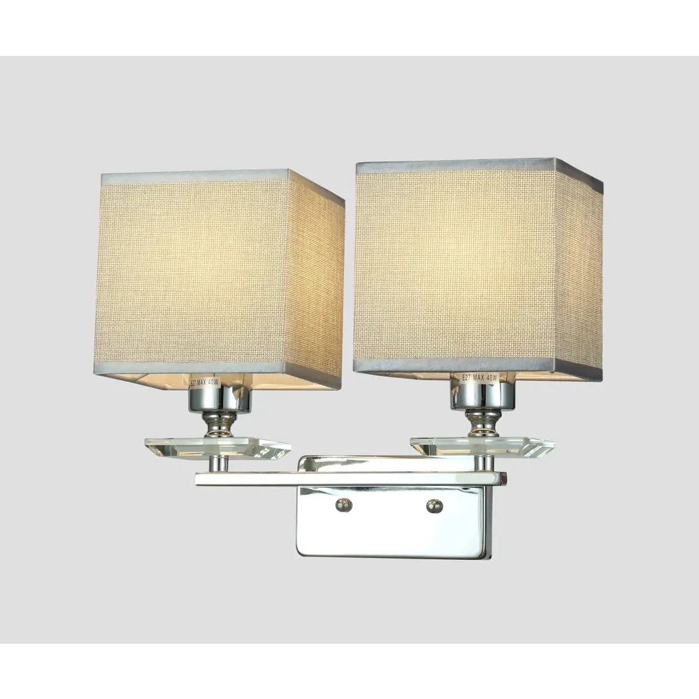 Фото 2 Настенный светильник Lumina deco Liniano Ldw 17100-2 chr цвет хром/серый Фото 2 Настенный светильник Lumina deco Liniano Ldw 17100-2 chr цвет хром/серый