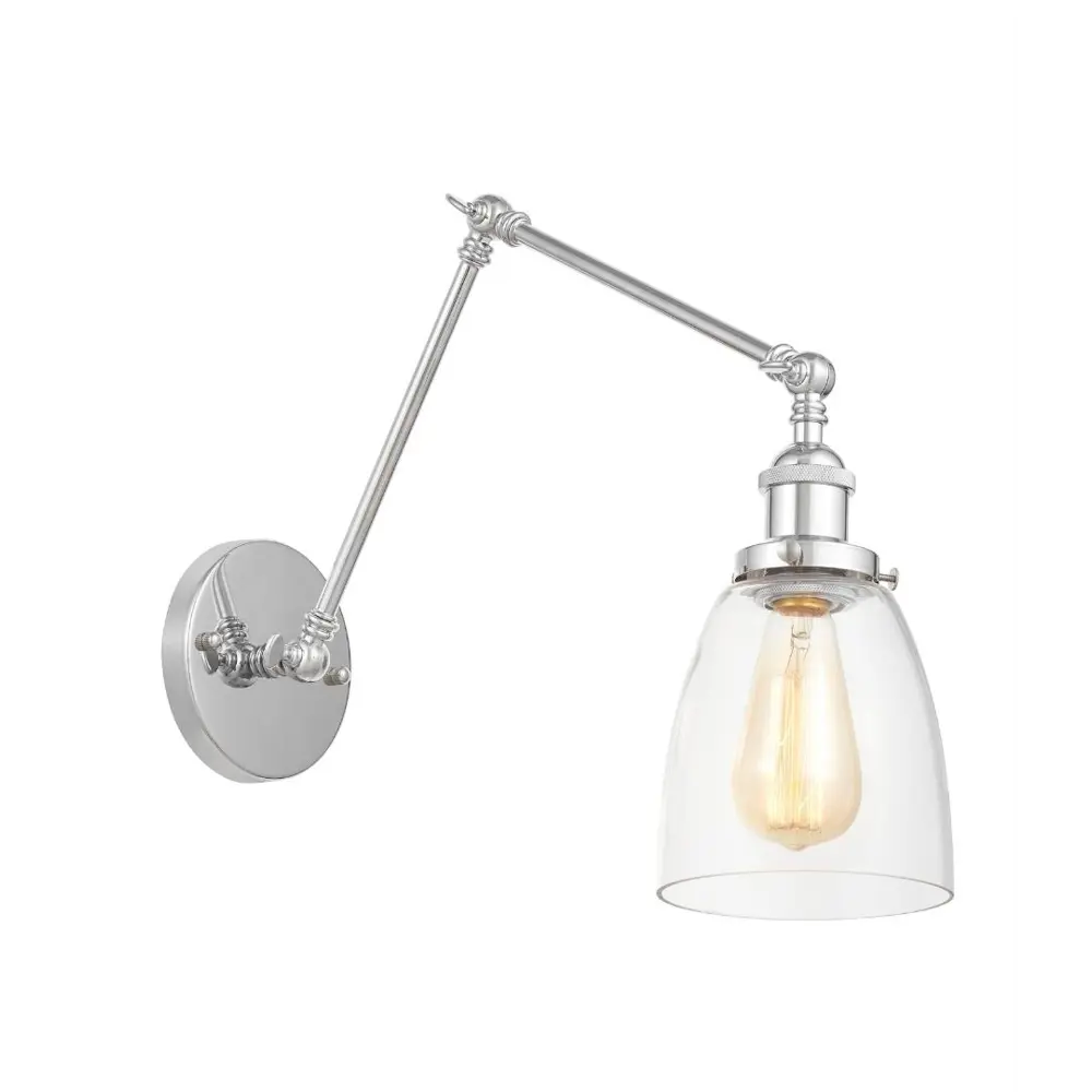 Фото 3 Настенный светильник Lumina deco Fabi Ldw 6800-2 chr+pr цвет хром/прозрачный