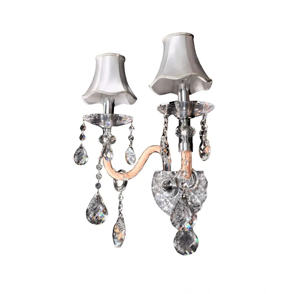 Фото Настенный светильник Lumina deco Denica Ldw 66249-2 wt цвет серебристый/прозрачный/кремовый Фото Настенный светильник Lumina deco Denica Ldw 66249-2 wt цвет серебристый/прозрачный/кремовый