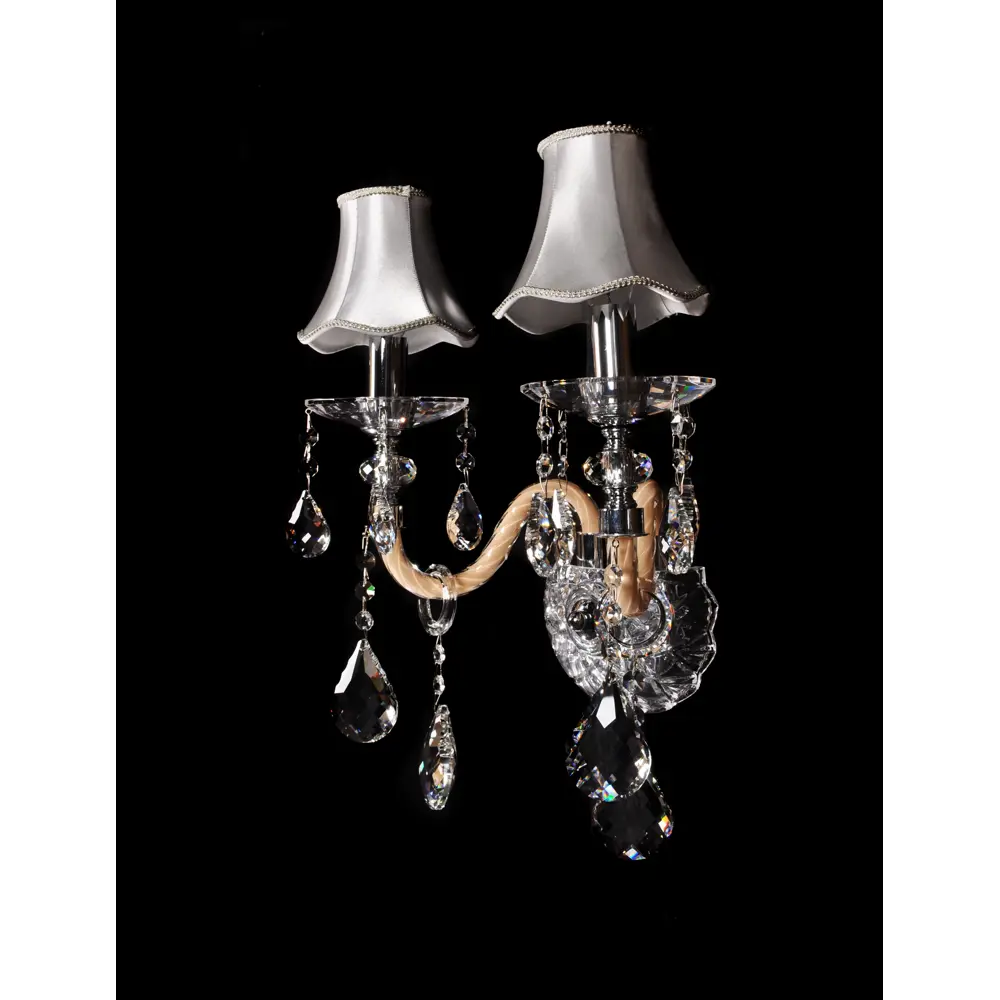 Фото 6 Настенный светильник Lumina deco Denica Ldw 66249-2 wt цвет серебристый/прозрачный/кремовый Фото 6 Настенный светильник Lumina deco Denica Ldw 66249-2 wt цвет серебристый/прозрачный/кремовый