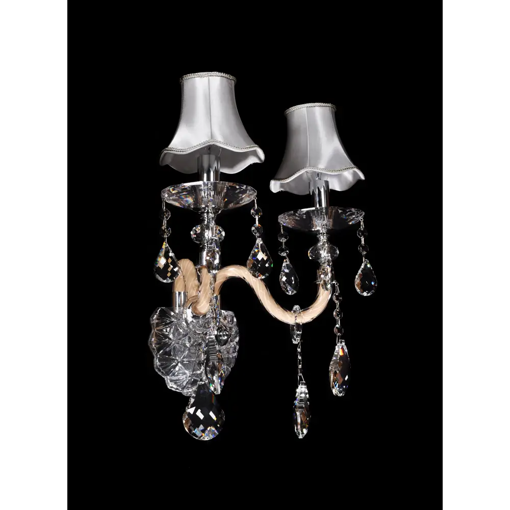 Фото 2 Настенный светильник Lumina deco Denica Ldw 66249-2 wt цвет серебристый/прозрачный/кремовый Фото 2 Настенный светильник Lumina deco Denica Ldw 66249-2 wt цвет серебристый/прозрачный/кремовый