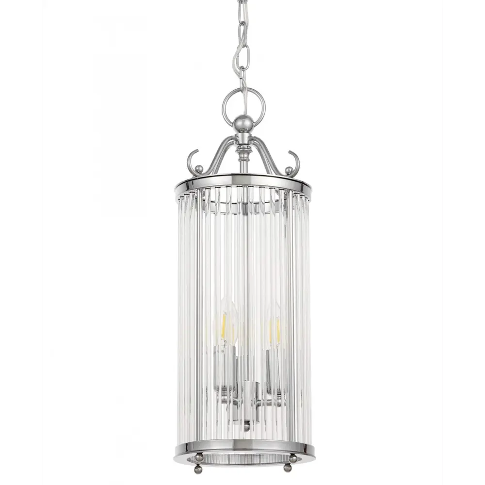 Фото 6 Светильник подвесной Lumina deco Boston Ldp 1235-3 chr 3 лампы 5 м² цвет хром/прозрачный