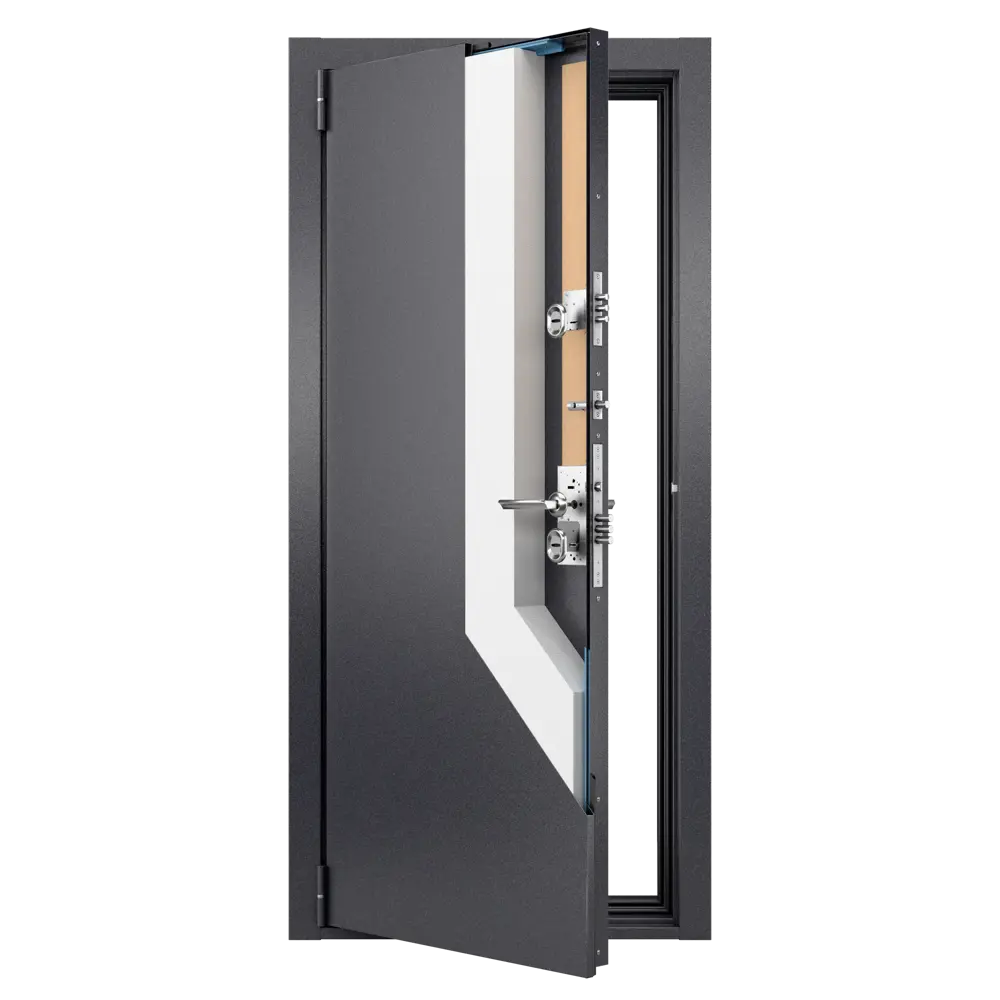 Фото 7 Входная дверь Torex Грата-4 левый 205x88см цвет графит/КТ белый Фото 7 Входная дверь Torex Грата-4 левый 205x88см цвет графит/КТ белый