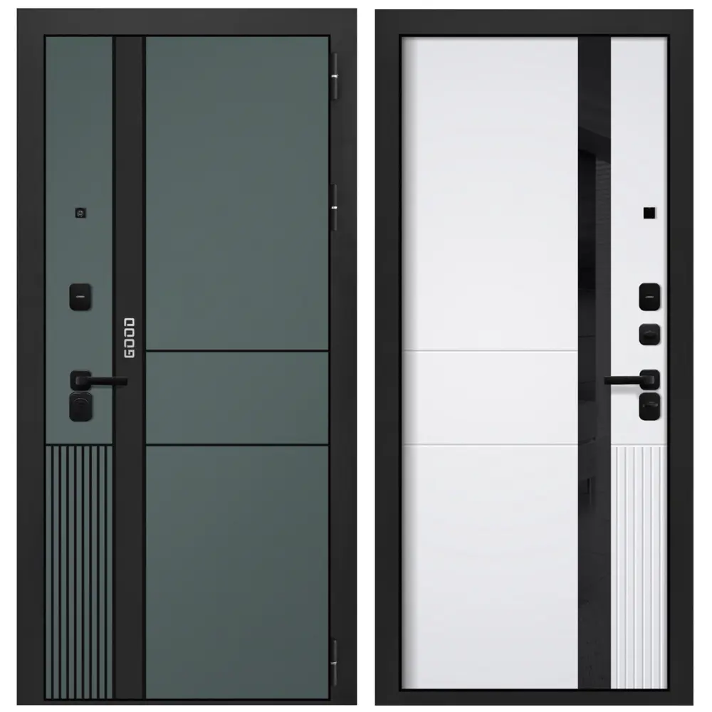 Фото Входная дверь Foreman Good 3 правый 205x86см цвет velluto verd/velluto bianco Фото Входная дверь Foreman Good 3 правый 205x86см цвет velluto verd/velluto bianco