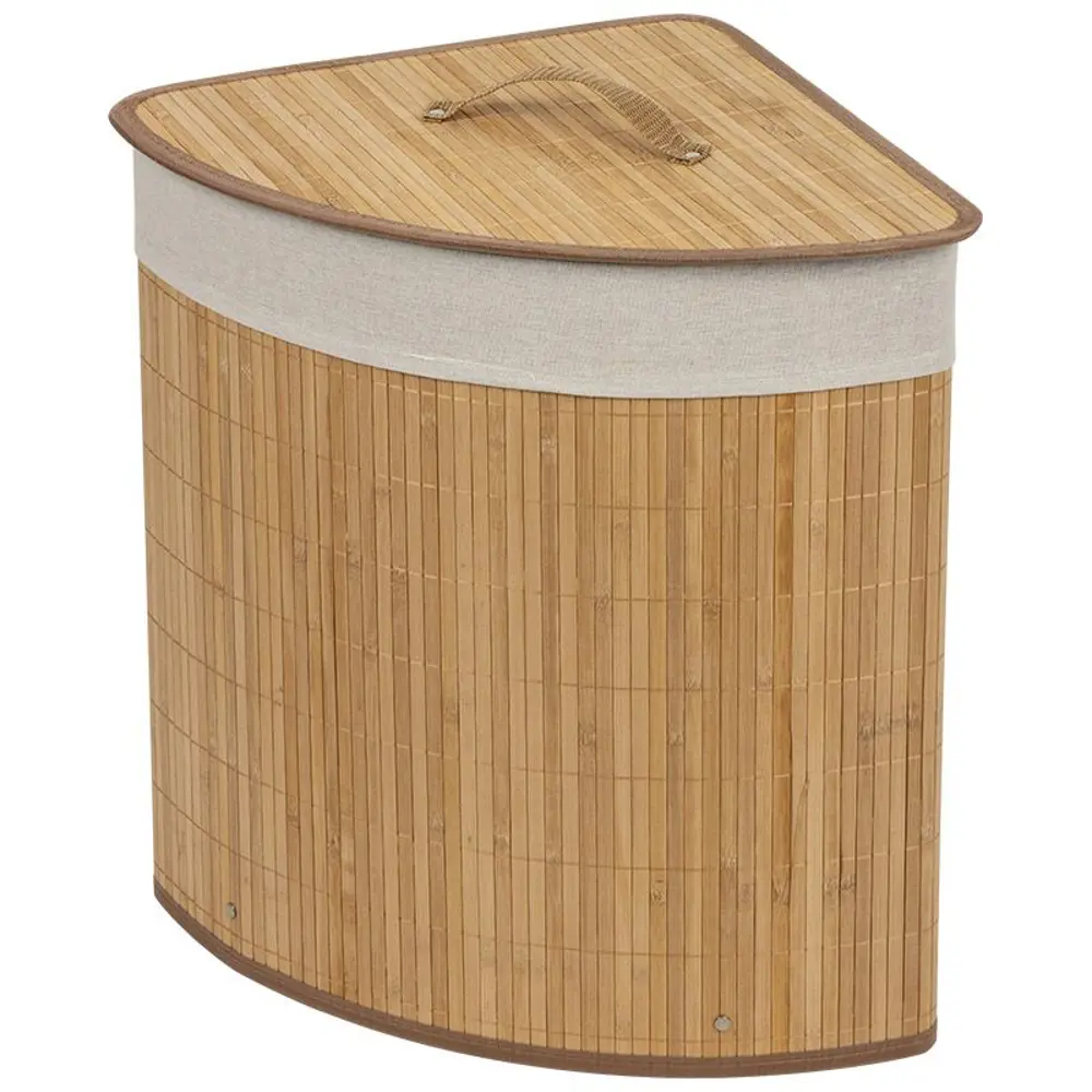 Фото 2 Корзина для белья угловая Рыжий кот 104489 цвет бежевый Фото 2 Корзина для белья угловая Рыжий кот 104489 цвет бежевый