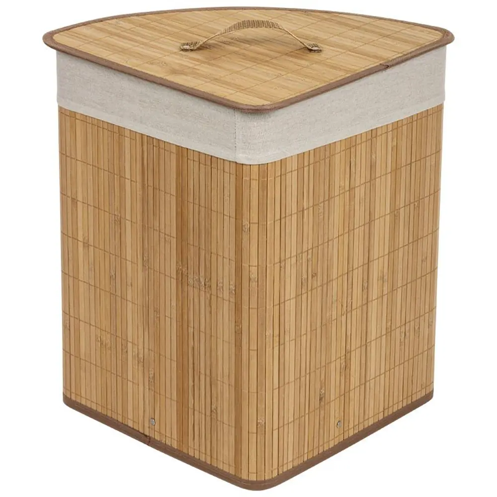 Фото 3 Корзина для белья угловая Рыжий кот 104489 цвет бежевый Фото 3 Корзина для белья угловая Рыжий кот 104489 цвет бежевый